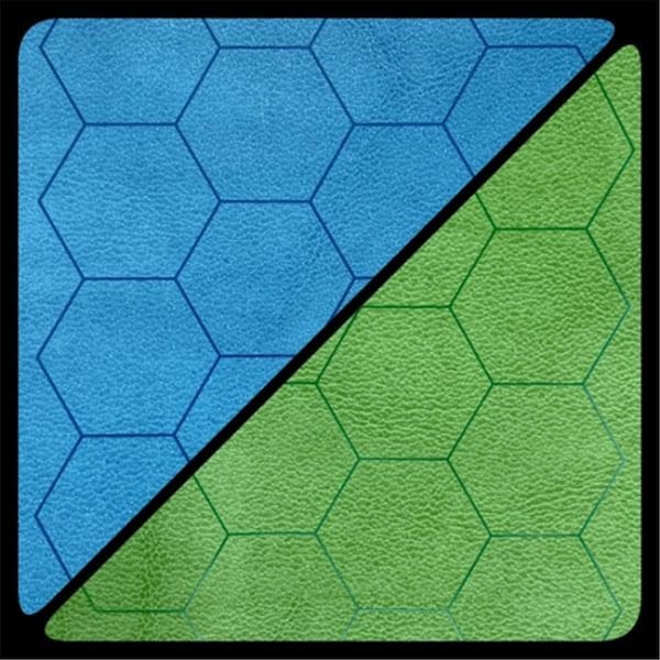 Time2Play 1 in. Reversible Hexes Battlemat Board Game, Blue & Green TI2738673 - main